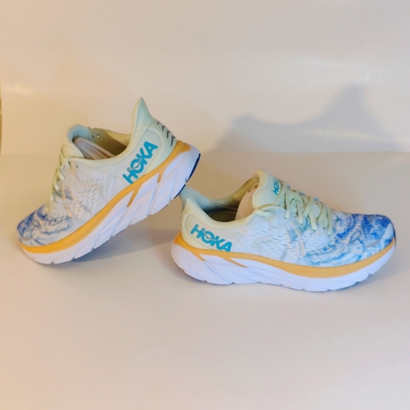 HOKA Blue and Yellow Running Shoes - Picture 3 of 9